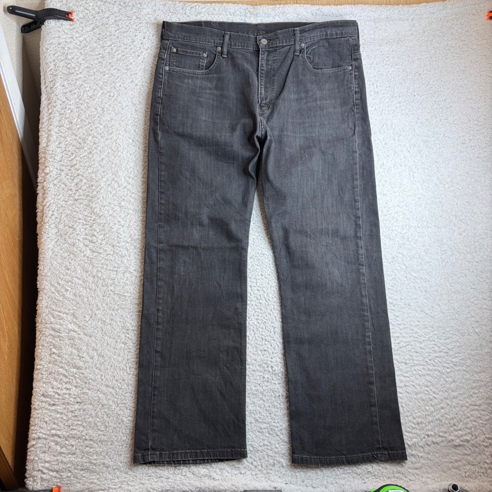 Levis 569 Loose Straight Jeans Mens 38x32 (31) Black Denim Pants 00569-0268 - Picture 3 of 8